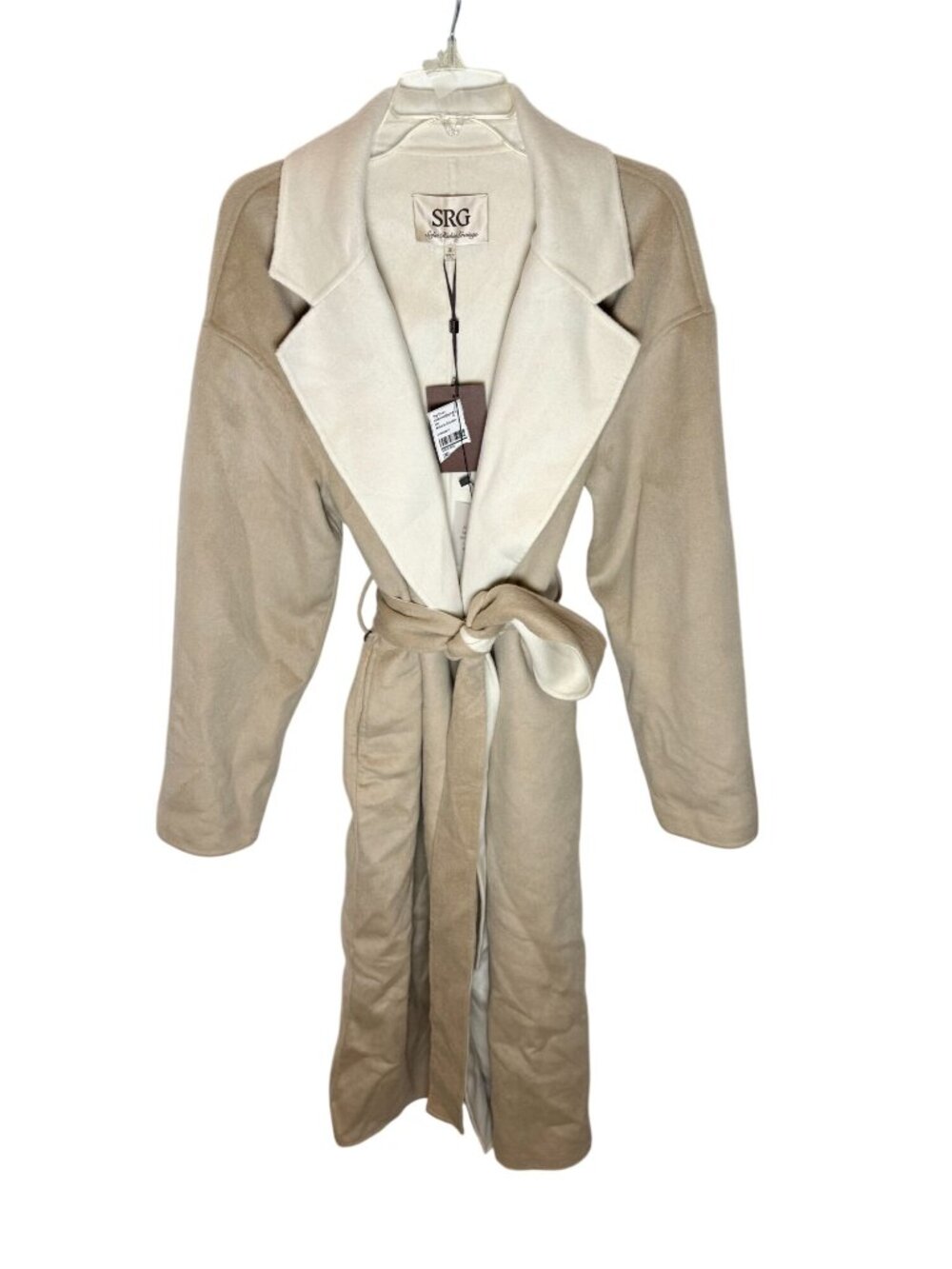 SRG Anais Wrap Coat Gray Beige NWT - Size M - Picture 2 of 13